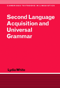 Second Language Acquisition and Universal Grammar
